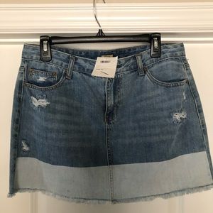 Distressed Denim Mini Skirt #78